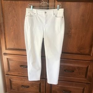 Talbot's White Denim Slim Ankle